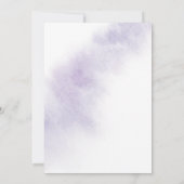 Watercolor Wash | Lila Hochzeit Einladung (Rückseite)