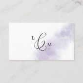 Watercolor Wash | Lila Hochzeit Platzkarte (Rückseite)