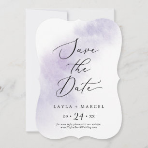 Watercolor Wash   Lila Hochzeit Save The Date