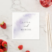 Watercolor Wash | Lila Hochzeit Serviette (Beispiel)