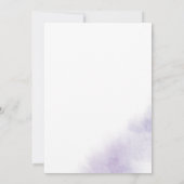 Watercolor Wash | Lila Hochzeit von Einladung (Rückseite)
