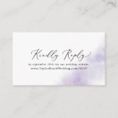 Watercolor Wash | Lila Hochzeiten Website-UAWG Begleitkarte (Vorderseite)