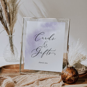 Watercolor Wash Lila Karten und Geschenke Unters Poster