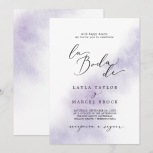 Watercolor Wash   Lila La Boda De Wedding Einladung