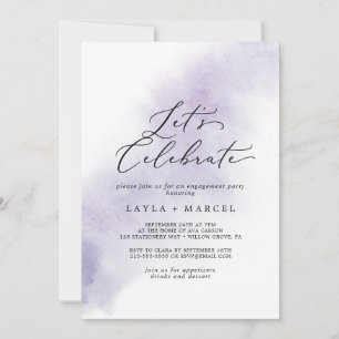 Watercolor Wash   Lila Let's Celebrate Einladung