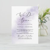 Watercolor Wash | Lila machen wir wieder eine Neuv Einladung (Stehend Vorderseite)