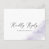 Watercolor Wash | Lila Menu UAWG Postcard Einladungspostkarte (Vorderseite)