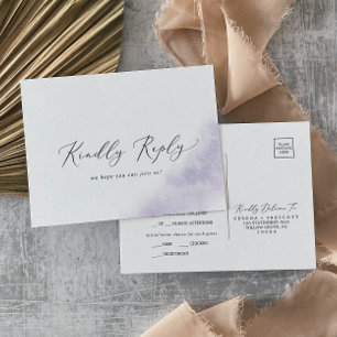 Watercolor Wash   Lila Menu UAWG Postcard Einladungspostkarte