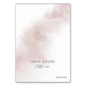 Watercolor Wash | Platzkarten der Option "Blush Me Tischnummer (Vorderseite)