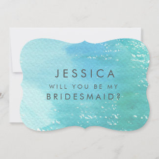 Watercolor Wash wirst du meine Bridesmaid sein? Einladung