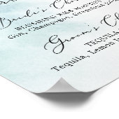 Watercolor Wash | Zeichen für Blaue Signatur Poster (Ecke)