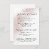 Watercolor Wash | Zeitplan der Veranstaltungen am  Begleitkarte (Vorne/Hinten)