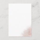 Watercolor Wash | Zeitplan der Veranstaltungen am  Begleitkarte (Rückseite)