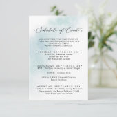 Watercolor Wash | Zeitplan für Blaue Wochen Begleitkarte (Stehend Vorderseite)