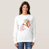Watercolor Watering Can Floral Matching Outfit Mom Sweatshirt (Vorne ganz)