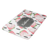 Watercolor Watermelon Badematte (Schrägansicht)