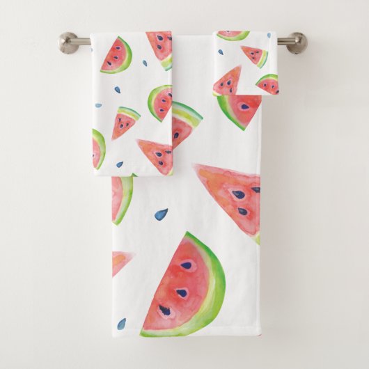 Watercolor Watermelon Badhandtuch Set (Insitu)