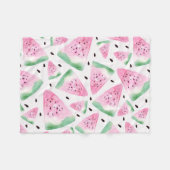 Watercolor Watermelon Fleecedecke (Vorderseite (Horizontal))