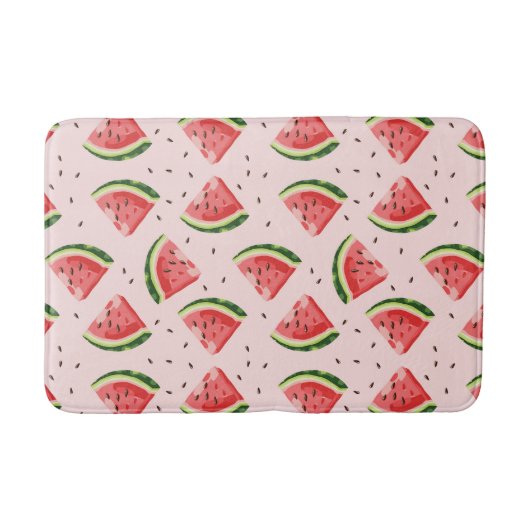 Watercolor Watermelon Frucht Muster Badematte (Vorderseite)