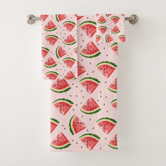 Watercolor Watermelon Frucht Muster Badhandtuch Set