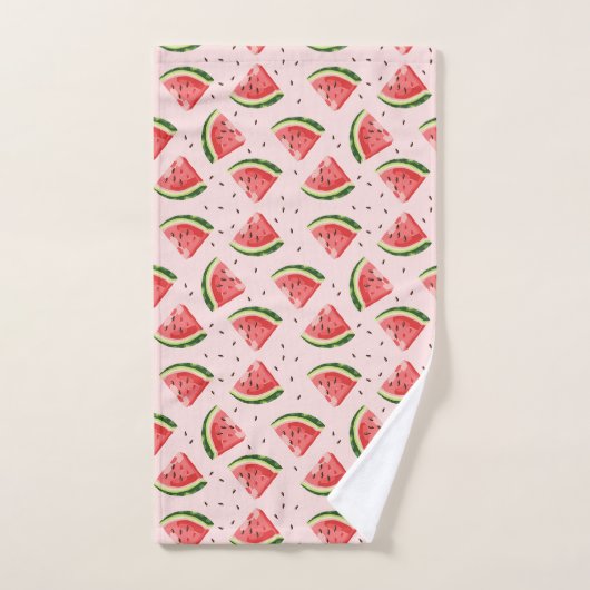 Watercolor Watermelon Frucht Muster Badhandtuch Set (Handtuch)