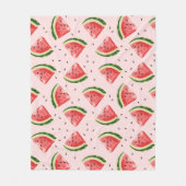 Watercolor Watermelon Frucht Muster Fleecedecke (Vorderseite)