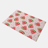 Watercolor Watermelon Frucht Muster Fußmatte (Schrägansicht)