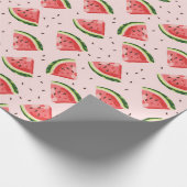 Watercolor Watermelon Frucht Muster Geschenkpapier (Ecke)