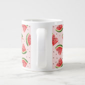 Watercolor Watermelon Frucht Muster Jumbo-Tasse (Rückseite)