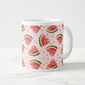 Watercolor Watermelon Frucht Muster Jumbo-Tasse (Vorderseite Rechts)
