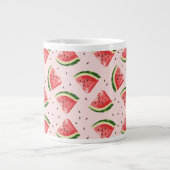 Watercolor Watermelon Frucht Muster Jumbo-Tasse (Vorderseite)