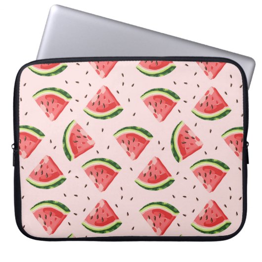 Watercolor Watermelon Frucht Muster Laptopschutzhülle (Vorderseite)