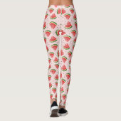 Watercolor Watermelon Frucht Muster Leggings (Rückseite)
