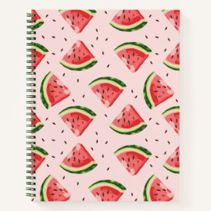 Watercolor Watermelon Frucht Muster Notizblock