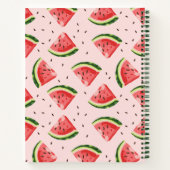 Watercolor Watermelon Frucht Muster Notizblock (Rückseite)