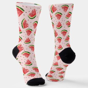 Watercolor Watermelon Frucht Muster Socken
