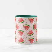 Watercolor Watermelon Frucht Muster Tasse (Zentrum)