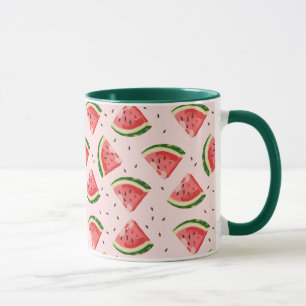 Watercolor Watermelon Frucht Muster Tasse