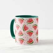 Watercolor Watermelon Frucht Muster Tasse (Vorderseite Links)