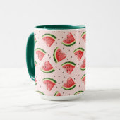 Watercolor Watermelon Frucht Muster Tasse (Vorderseite Links)