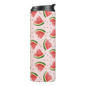Watercolor Watermelon Frucht Muster Thermosbecher (Nach links gedreht)