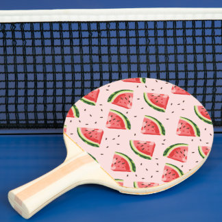 Watercolor Watermelon Frucht Muster Tischtennis Schläger