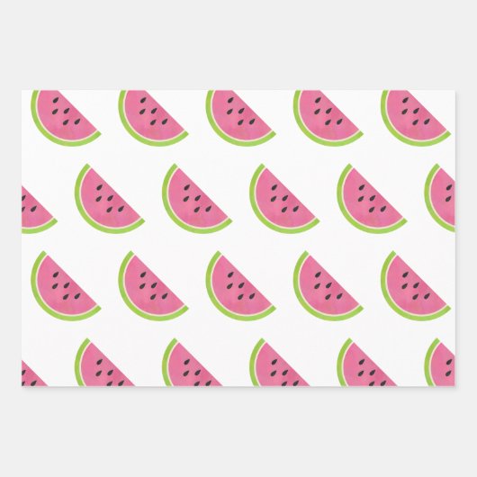 Watercolor Watermelon Geschenkpapier Set (Vorderseite)