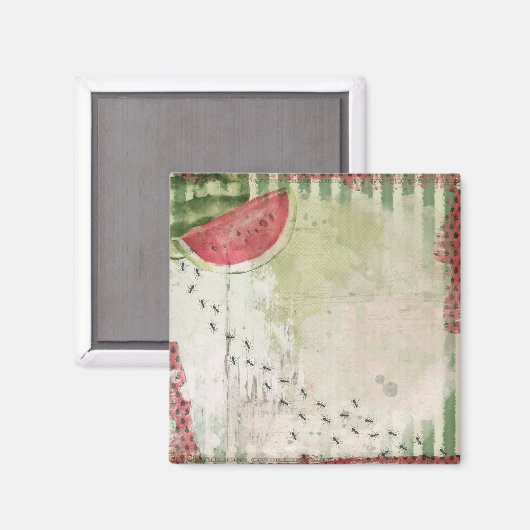 WATERCOLOR WATERMELON MAGNET (Vorderseite/Rückseite)