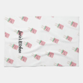 Watercolor Watermelon Pop Moderne Küche Geschirrtuch (Horizontal)