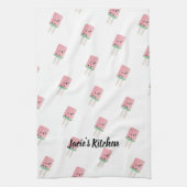 Watercolor Watermelon Pop Moderne Küche Geschirrtuch (Vertikal)