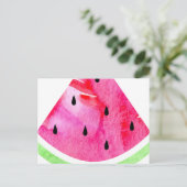 Watercolor Watermelon Postkarte (Stehend Vorderseite)