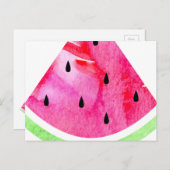 Watercolor Watermelon Postkarte (Vorne/Hinten)