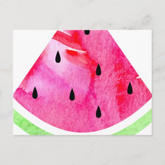 Watercolor Watermelon Postkarte (Vorderseite)