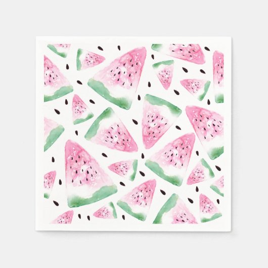 Watercolor Watermelon Serviette (Vorderseite)